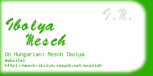 ibolya mesch business card
